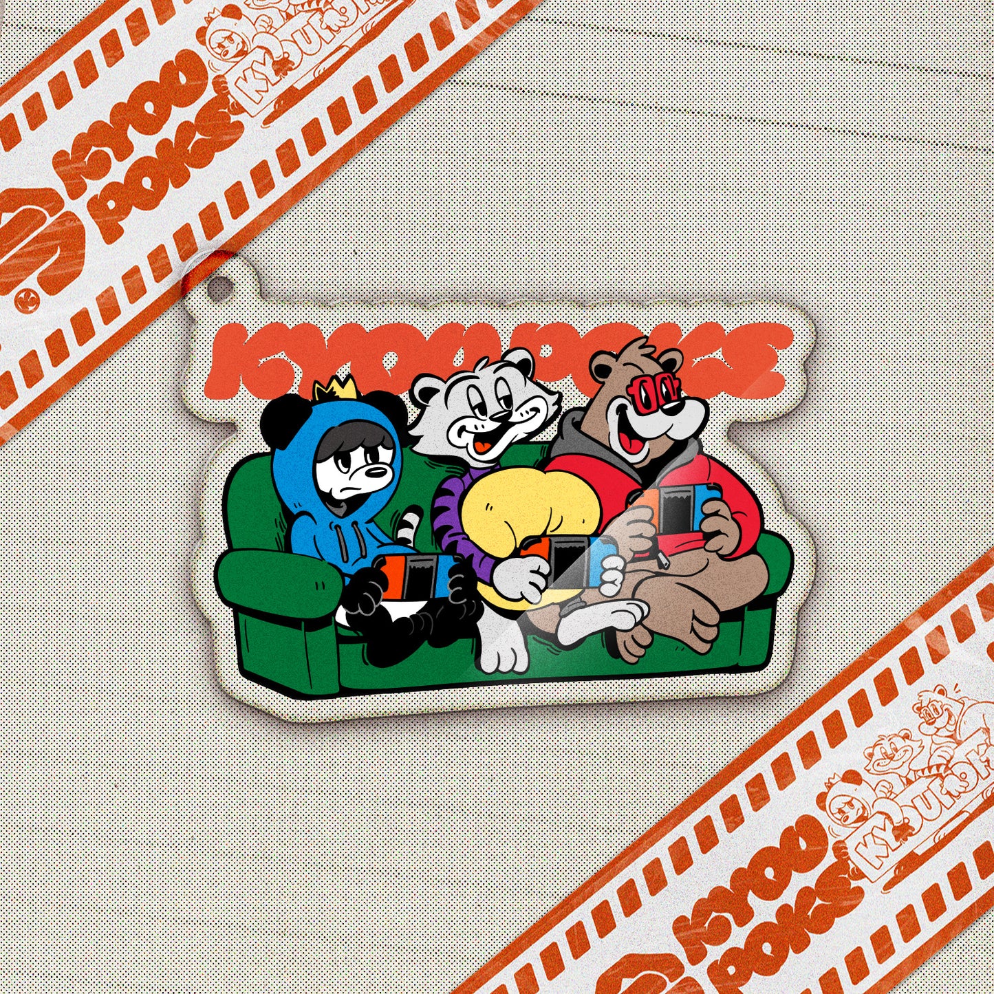 【感謝SALE対象品】KYOUPOKE ACRYLIC KEY HOLDER / 🎮GAME